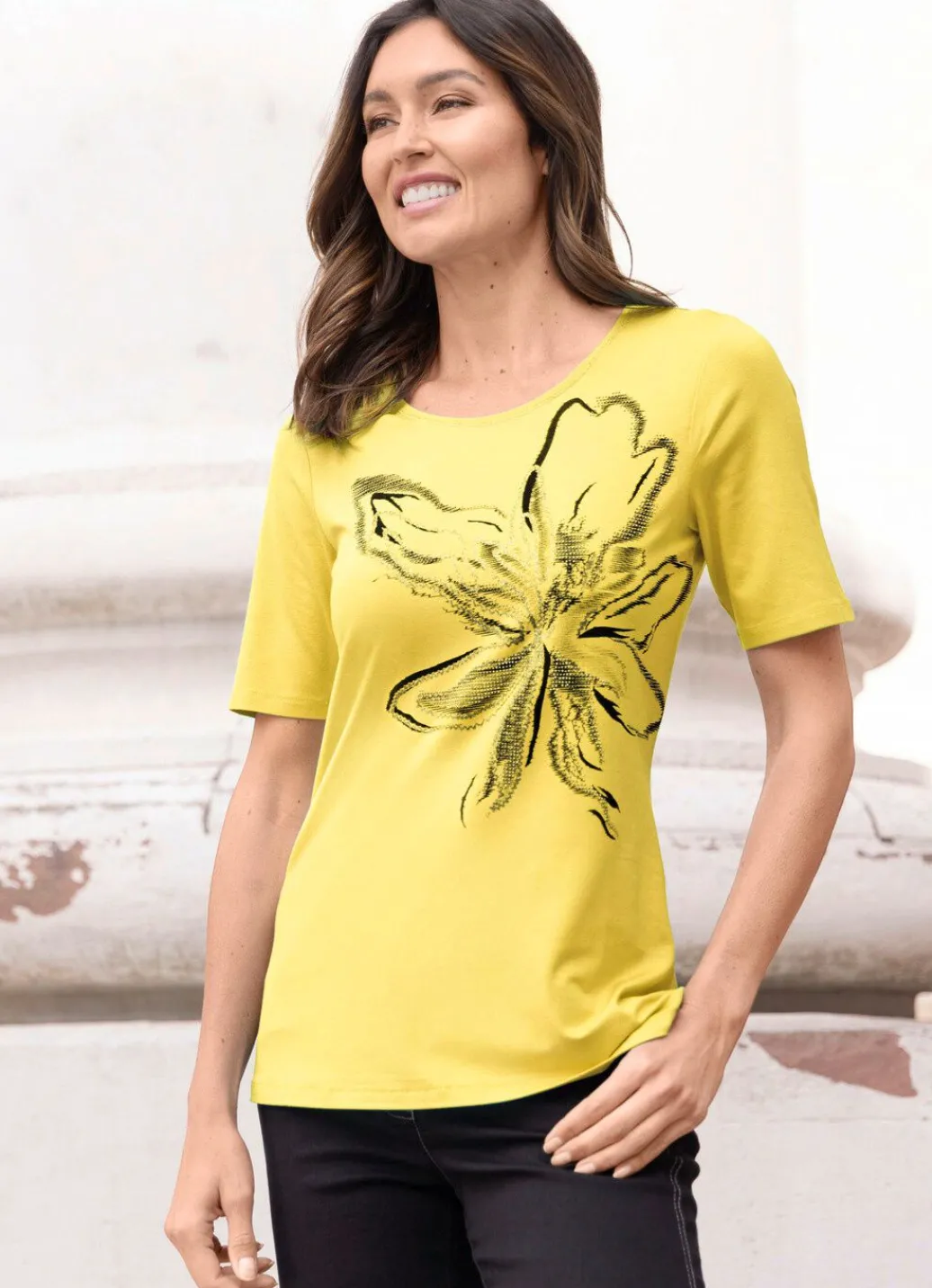 Hot Shirt mit Flatlocknaht Damen Kurzarm