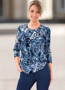 Clearance Shirt mit 3/4-langen Ärmel Damen Langarm
