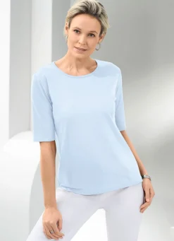Damen Mona Kurzarm<Shirt mit rundem Halsausschnitt in 10 Farben