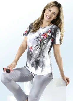 Damen Mona Kurzarm<Shirt mit rundem Halsausschnitt