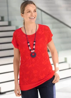 Damen Mona Kurzarm<Shirt mit Rundhalsausschnitt
