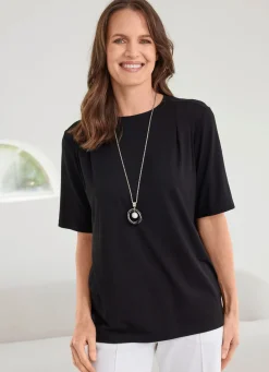 Damen Mona Kurzarm<Shirt mit Rundhalsausschnitt