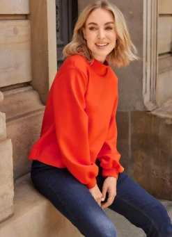 Hot Shirt mit Stehkragen Damen Langarm