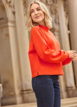 Hot Shirt mit Stehkragen Damen Langarm