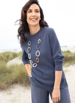Hot Shirt mit Stehkragen Damen Langarm