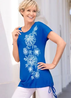 Outlet Shirt mit Strasszier Damen Shirts Mit Strass|Kurzarm