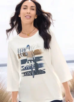 Clearance Shirt mit Strasszier Damen Shirts Mit Strass|Kurzarm