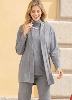 Shirtjacke in lässiger Form Damen Langarm