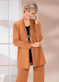 Outlet Shirtjacke in verschlussloser Form in 4 Farben Damen Shirtjacken