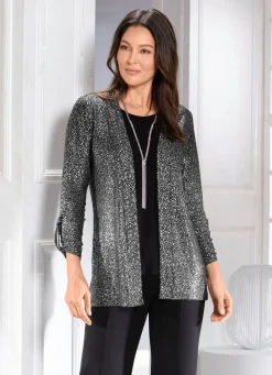 Sale Shirtjacke in verschlussloser Form Damen Shirtjacken