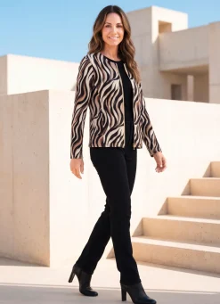 Shirtjacke mit Reißverschluß Damen Langarm|Shirtjacken