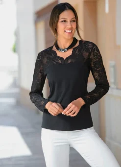 Damen Mona Tuniken|Basics<Shirt-Tunika mit Baumwolle