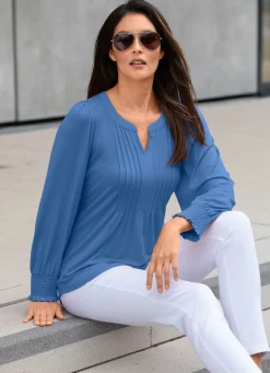 Damen Mona Tuniken|Basics<Shirt-Tunika mit Elastan