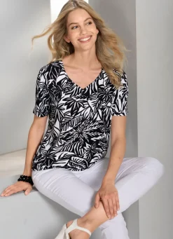 Damen Mona Tuniken<Shirt-Tunika mit Elasthan