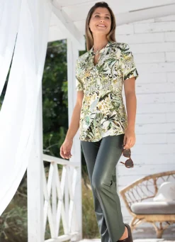 Damen Mona Tuniken<Shirt-Tunika mit Elasthan