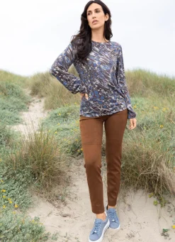 Damen Mona Tuniken<Shirt-Tunika mit elastischen Ärmelabschlüssen