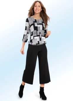 Damen Mona Tuniken<Shirt-Tunika mit Schmuckknöpfen