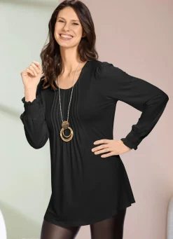 Damen Mona Tuniken|Basics<Shirt-Tunika mit tollen Ärmelabschlüssen