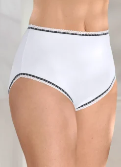 Discount Siebenerpack Slips mit Kontrastabschlüssen Damen Slips