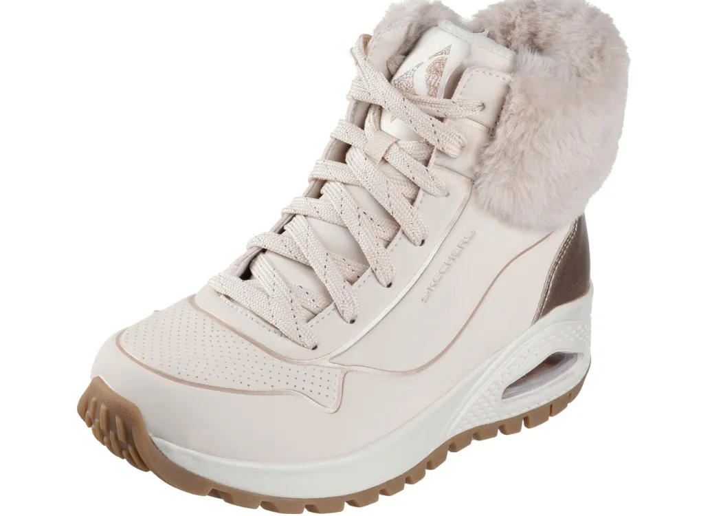 Online SKECHERS, gefütterte Damen-Boots, Winterschuhe, mit flauschigem Plüschkragen Damen Winterschuhe|Stiefel & Stiefeletten