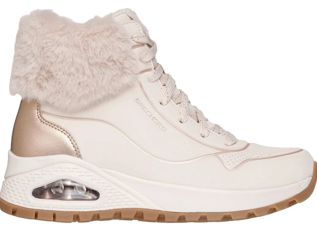 Online SKECHERS, gefütterte Damen-Boots, Winterschuhe, mit flauschigem Plüschkragen Damen Winterschuhe|Stiefel & Stiefeletten