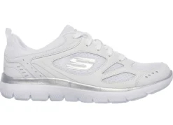 Best SKECHERS, sportliche Damen-Sneaker, mit Nappaleder-Besätzen Damen Sneaker & Sportschuhe|Schnürschuhe