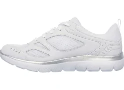Best SKECHERS, sportliche Damen-Sneaker, mit Nappaleder-Besätzen Damen Sneaker & Sportschuhe|Schnürschuhe
