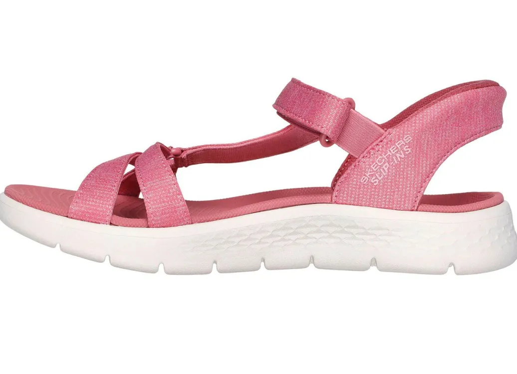 Sale SKECHERS, sportliche Damen-Sandalen, mit geformter Slip-Ins Fersenplatte Damen Sandalen