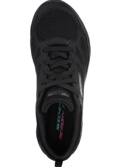 New SKECHERS, sportliche Damen-Sneaker, mit Nappaleder-Besätzen Damen Sneaker & Sportschuhe|Schnürschuhe