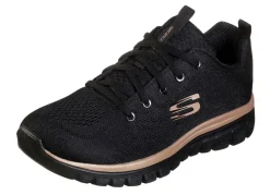 Discount SKECHERS, sportliche Damen-Sneaker, aus Mesh-Material Damen Sneaker & Sportschuhe|Schnürschuhe