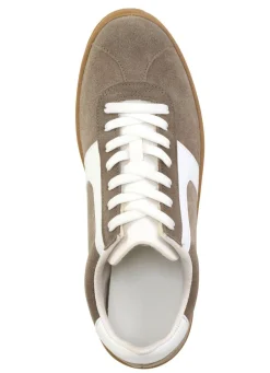 Sneaker aus Veloursleder mit Nappa-Besätzen und gepolstertem Schaftrand Damen Sneaker & Sportschuhe