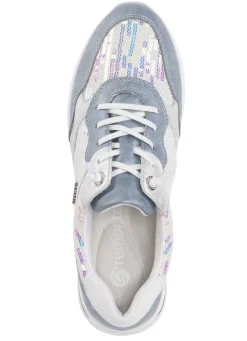 Sale Sneaker mit schimmernden Pailletten Damen Sneaker & Sportschuhe|Schnürschuhe