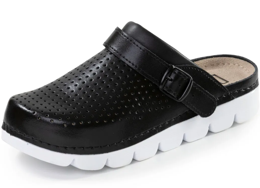 Hot Sommerliche Damen-Clogs, aus Leder Damen Clogs