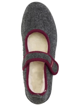 Clearance Spangenschuh aus weichem Filz Damen Hausschuhe