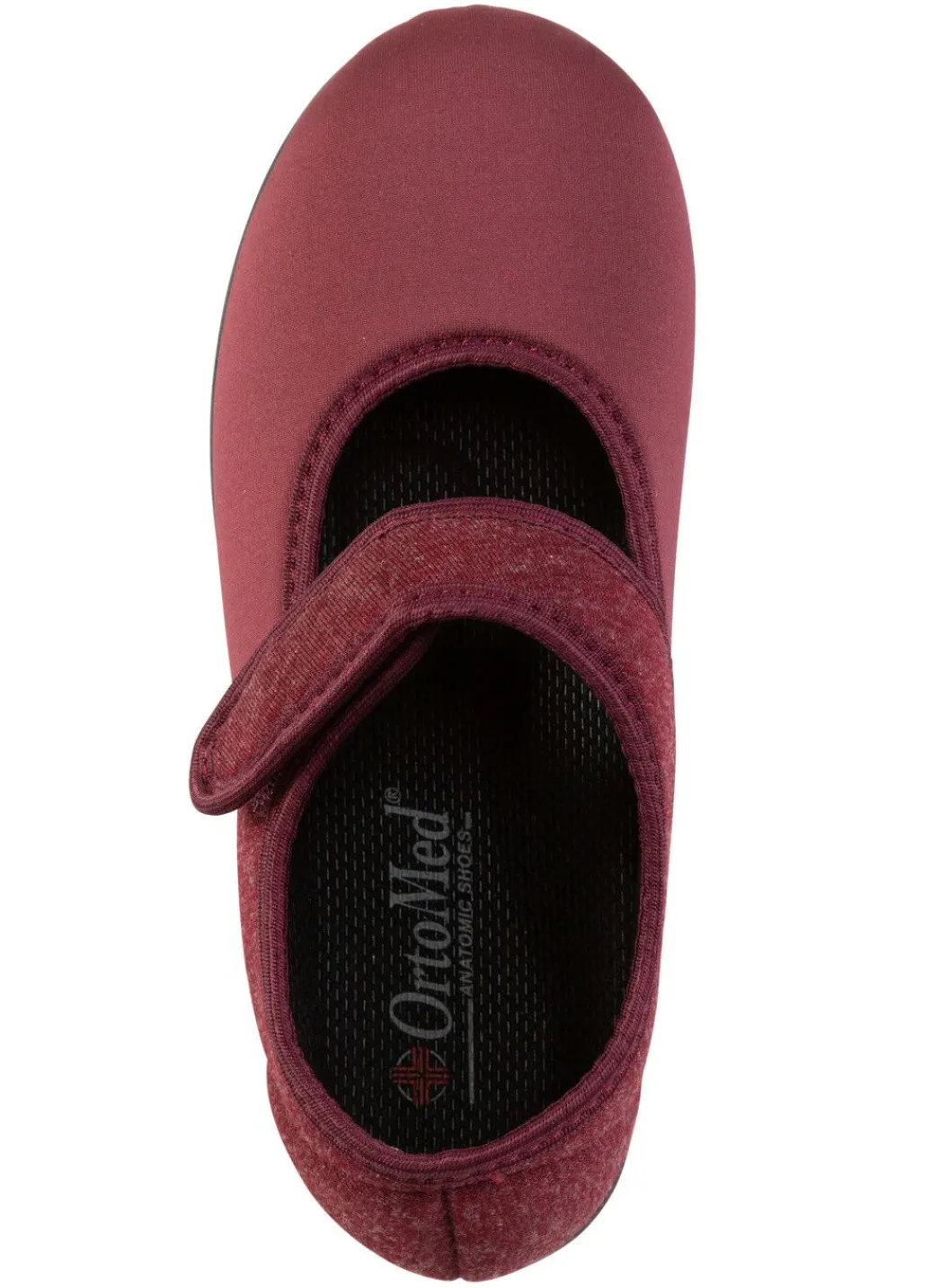 Online Spangenschuh aus weichem, teilweise meliertem Textilmaterial Damen Hausschuhe