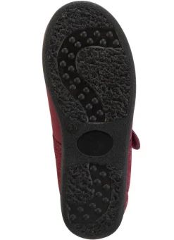 Online Spangenschuh aus weichem, teilweise meliertem Textilmaterial Damen Hausschuhe