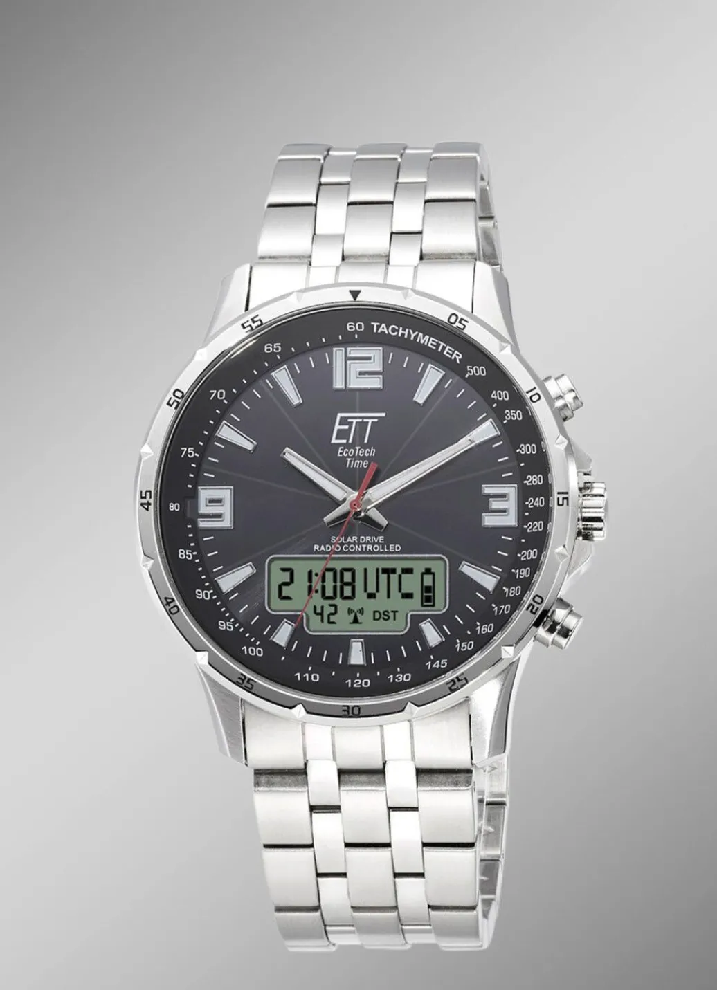 Clearance Sportliche Funk-Solar-Herrenuhr Herren Funkuhren