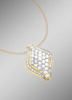 New Stark ausgefasster Anhänger mit Brillanten Damen Anhänger