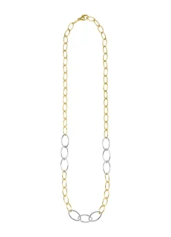 Stilvolle Eleganz: Halskette in Bicolor Damen Modeschmuck|Halsketten