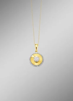 Stilvoller Anhänger mit Brillant und Diamanten Damen Anhänger