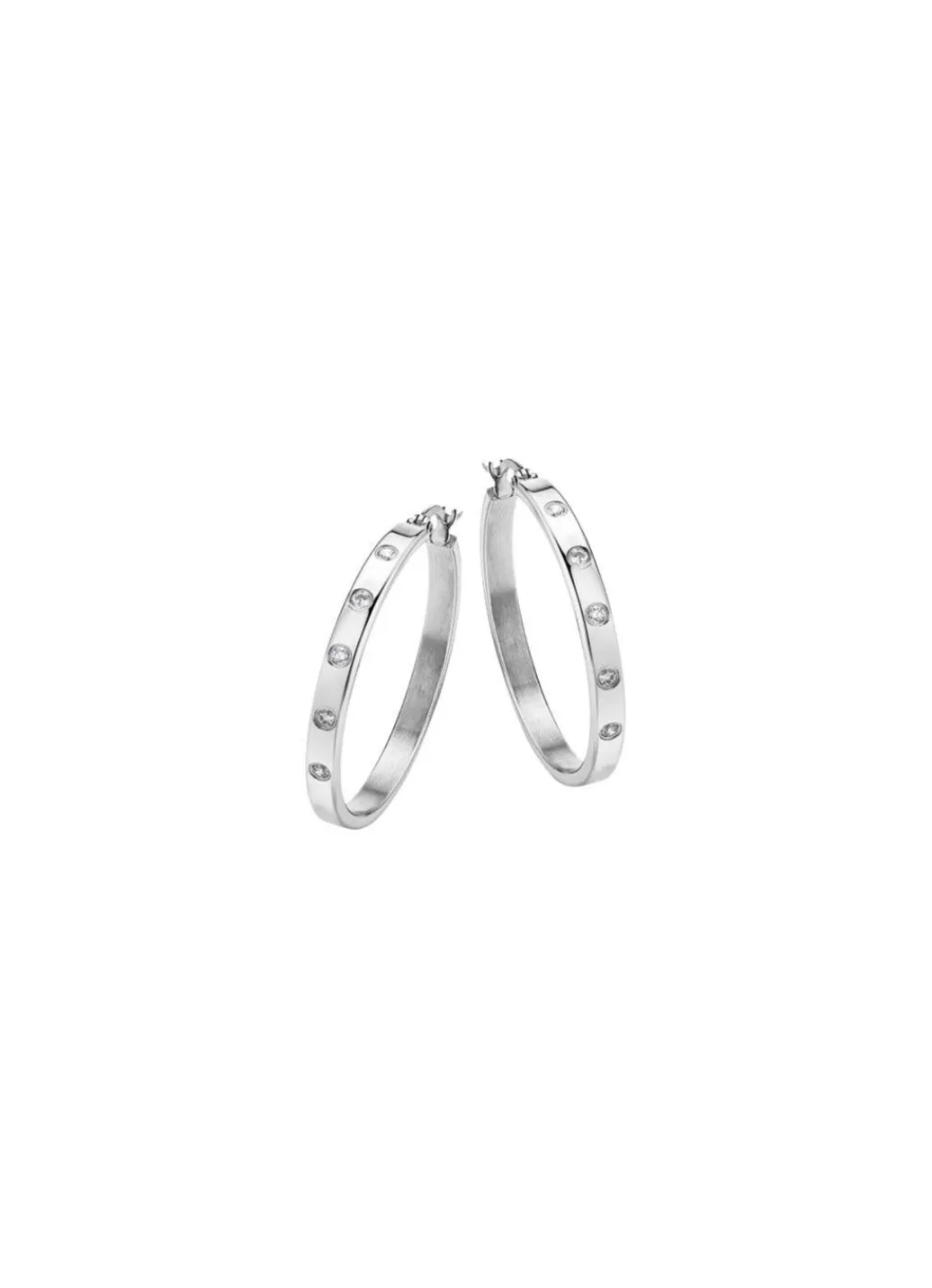 Sale Strahlende Creolen mit synth. Zirkonia für unvergessliche Momente Damen Ohrschmuck