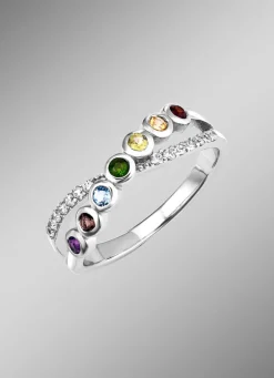 Best Strahlende Eleganz: Damenring mit echten Edelsteinen Damen Ringe