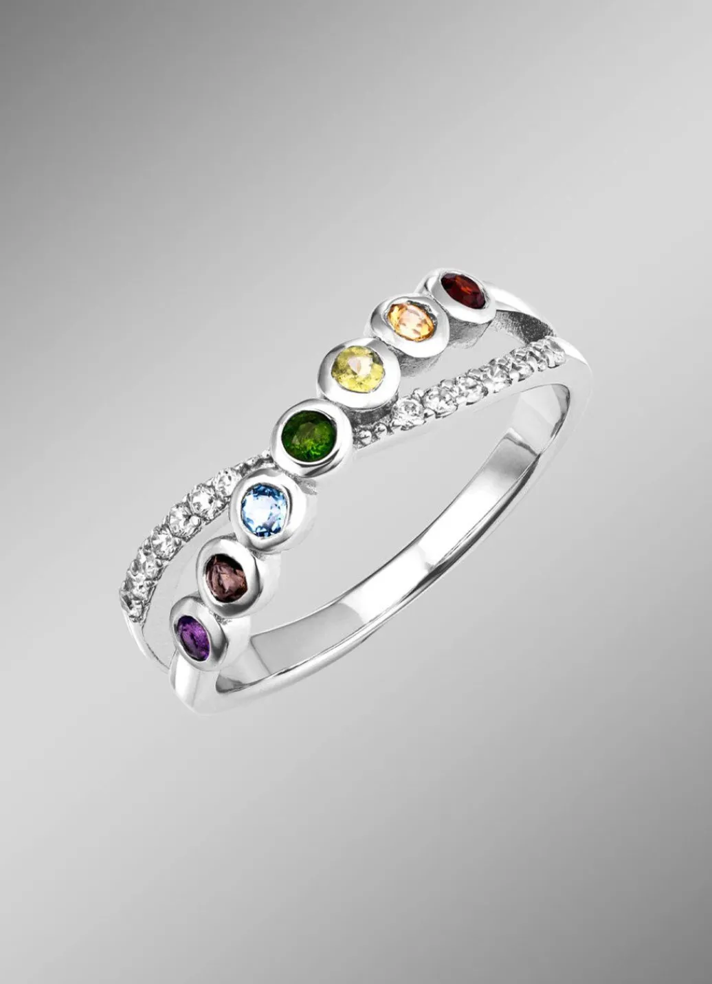 Best Strahlende Eleganz: Damenring mit echten Edelsteinen Damen Ringe
