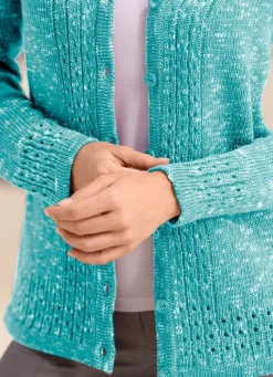 Best Strickjacke aus Melangegarn Damen Strickjacken|Basics