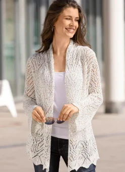 Clearance Strickjacke aus Paillettengarn Damen Strickjacken|Abendmode