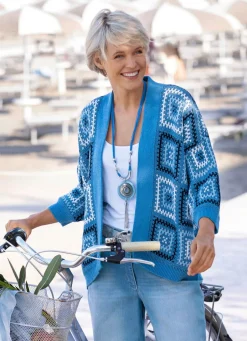 Strickjacke in Jacquard-Dessin Damen Strickjacken