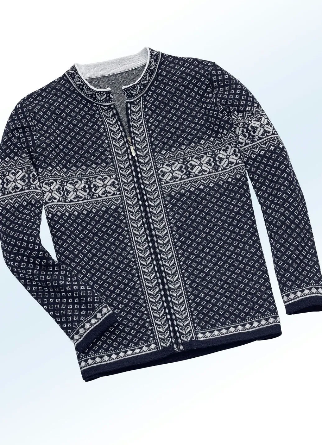 Strickjacke in Jacquard-Dessin Damen Strickjacken