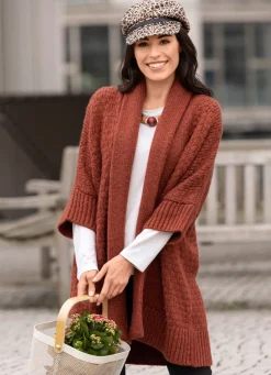 Strickjacke in Longform Damen Strickjacken|Basics