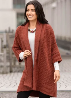Strickjacke in Longform Damen Strickjacken|Basics