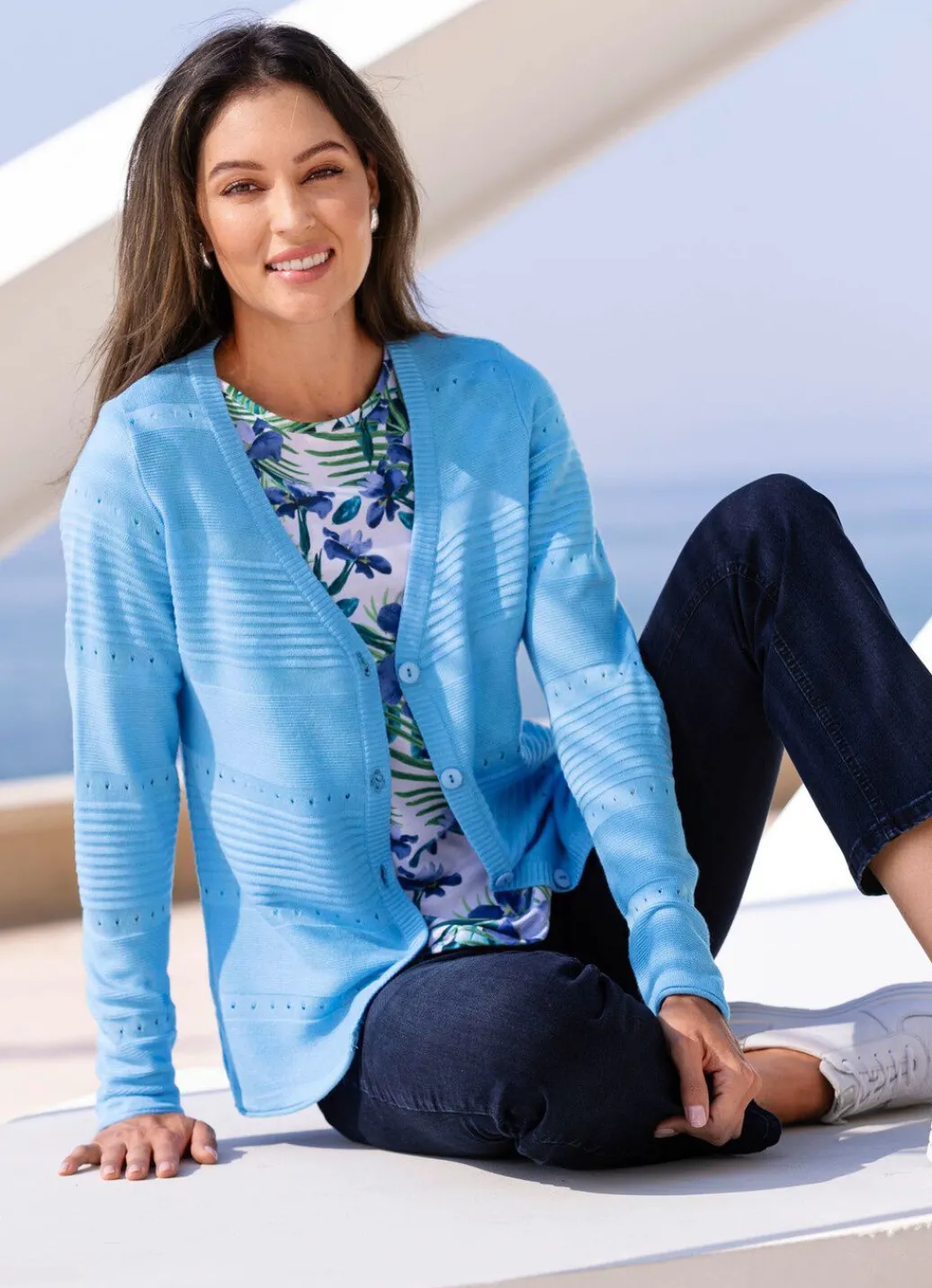 Online Strickjacke in Mustermix Damen Strickjacken|Basics